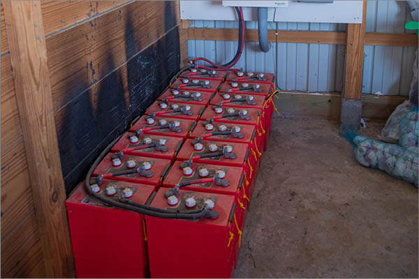 Barn Solar Installation Battery Pack